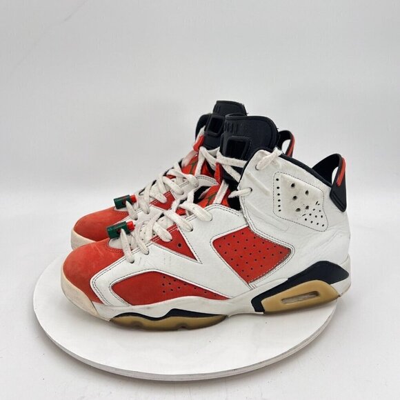Nike Air Jordan 6 Retro Gatorade Like Mike Men Size 9 384664-145 White Red Shoes - Picture 2 of 15